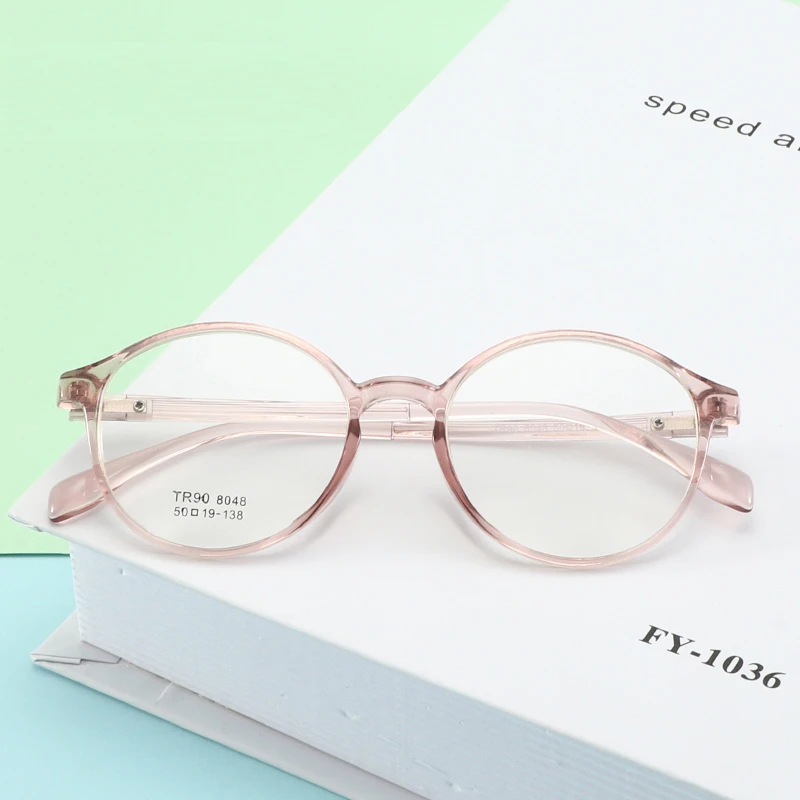 TR Eyeglass Frame Female Large Frame New Round Frame Nearsighted Eyeglass Frame Male with Myopia Flat Mirror