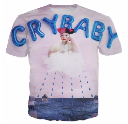 

Melanie Martinez Crybaby T-shirt Pink Funny Bubbles T Shirt Cry Baby Shirts Sippy Cup Clown-lanie Kawaii top tess For Women Men