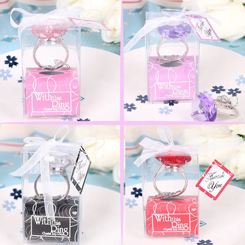 Wedding Party Engagement Ring Keychain Key Chain Wedding Party Favors