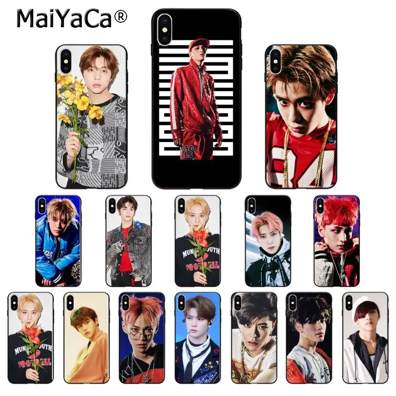 

MaiYaCa NCT 127 KPOP Silicone TPU Soft black Phone Case for Apple iPhone 8 7 6 6S Plus X XS MAX 5 5S SE XR Mobile Cases