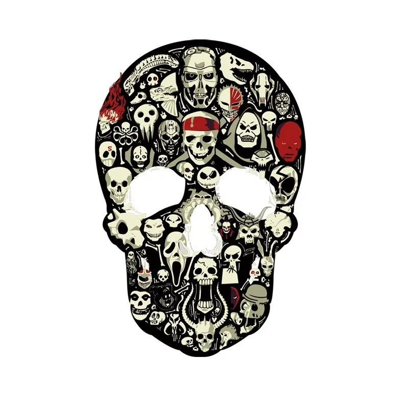 

Punk Style Skull Sticker Heat Transfers Clothes Patches Iron On Transfers Motorcycle Clothing Applique For T-shirt DIY Decor