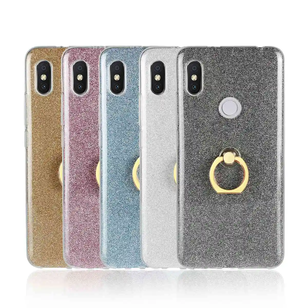 Блеск стенд для колец на палец чехол XIAOMI Redmi S2 Y2 редми крышка Siliocne противоударный