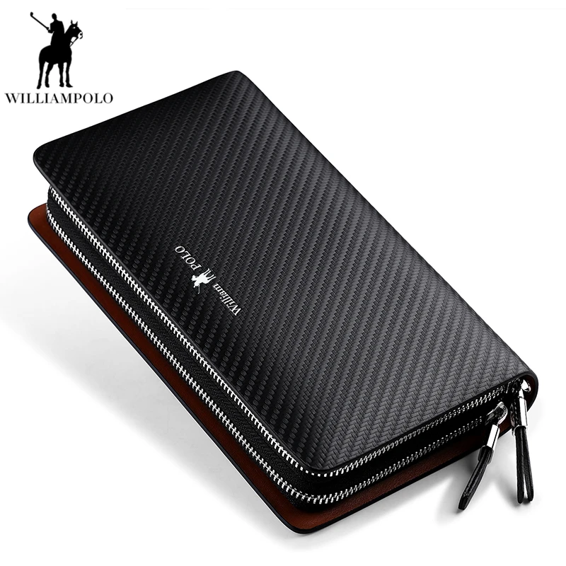 

Williampolo Genuine Leather famous brand men wallet nightmare before christmas famous brand Business Zipper Clutch WalletPL170