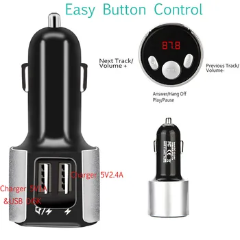 

Bluetooth FM Transmitter MP3 Player USB Flash Drive Car SD AUX Handsfree DE 6.12