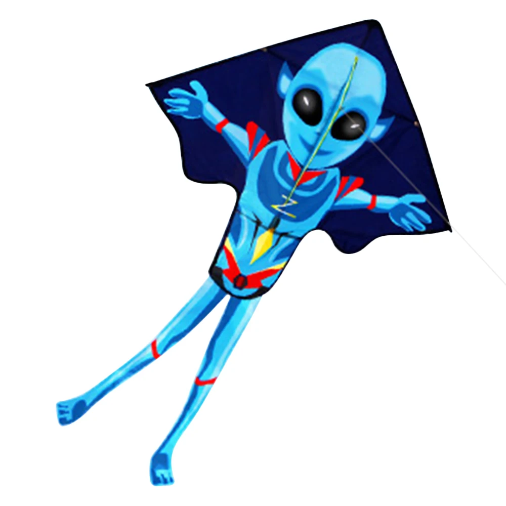 

2019 New 55x37Inch Alien Kite Flying Outdoor Fun Sports Kites for Kids and Adults Large Easy to Fly Kite with String and Handle
