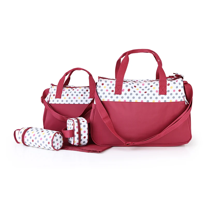 CROAL CHERIE 5pcs Baby Diaper Bags For Mom Changing Nappy Bag Mommy Baby Care Carriage Stroller Bag Organizer 304314cm (4)