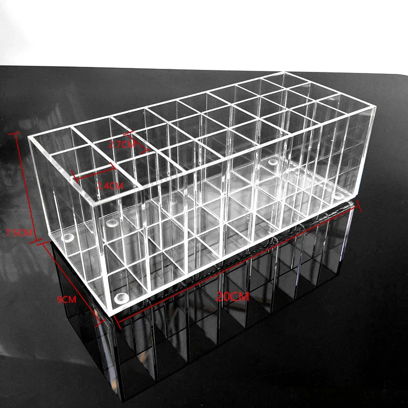 Акриловый держатель для карандашей-блеска для губ, 24 слота, коробка для помады, подставка для дисплея, коробка для хранения, косметический Органайзер, держатель