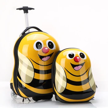 

LeTrend Cute Cartoon Children Rolling Luggage Set Spinner Suitcase Wheels Students Carry on Trolley Kids animal Travel Bag
