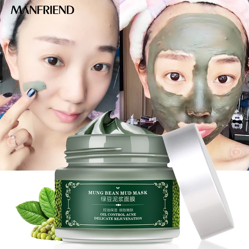 Mung Bean Mud Mask Clean skin Oil Control Whitening Moisturizing Face