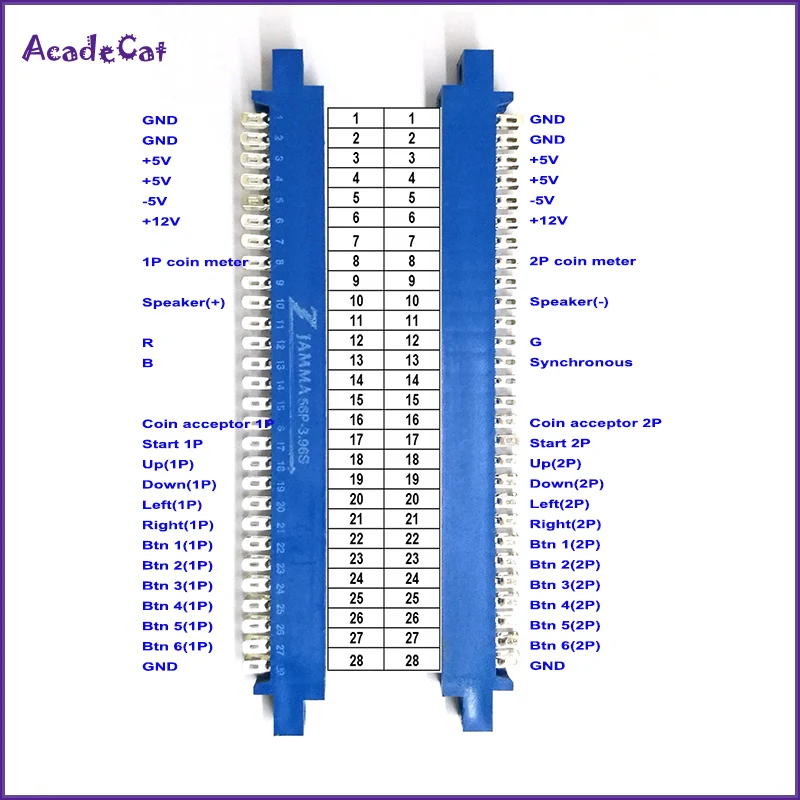 

Free shipping 2*28Pin Blue Jamma Connector 56pin Connector for jamma wire harness with arcade game board