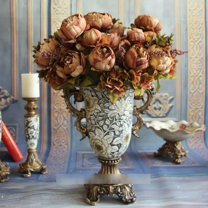 HIGHT-Quality-silk-flower-European-1-Bouquet-Artificial-Flowers-Fall-Vivid-Peony-Fake-Leaf-Wedding-Home (3)