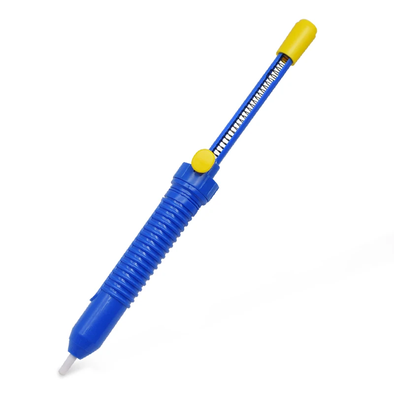 1Pcs Solder Sucker Desoldering Pump Tool Removal Vacuum For Soldering Iron Welding Hand Tools Suction Tin Gun Light Weight Blue