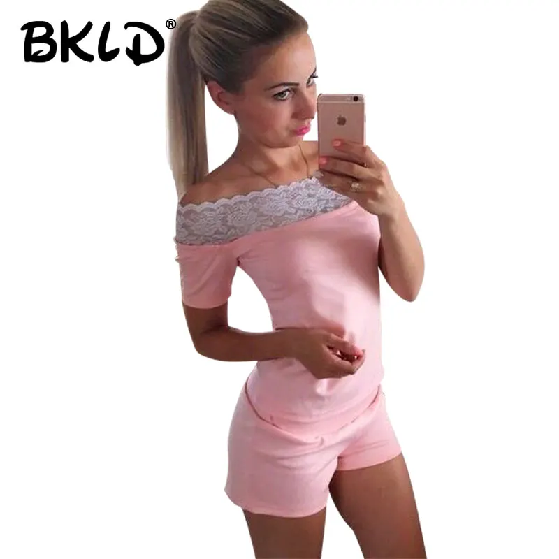 BKLD 2019 летний женский комплект из двух предметов Сексуальная кружевная Лоскутная