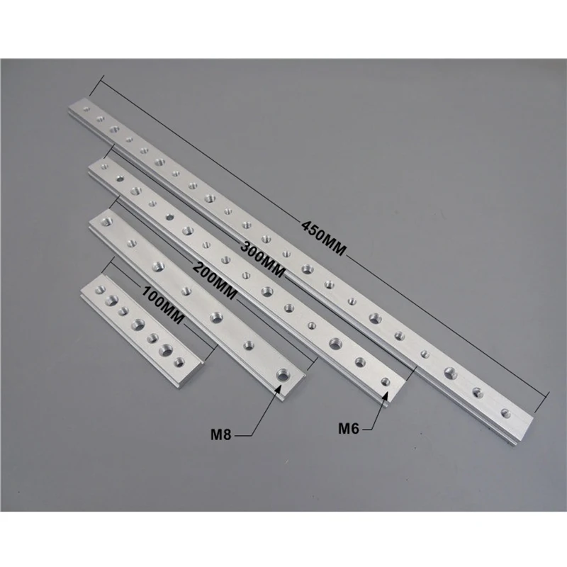 M6/M8 Алюминий сплав Т-образная видеокамер видеороликов с Т-образными пазами для торцовочной трековая лампа слот деревообрабатывающий инструмент фрезерный станок Инструменты 100/200/300/450 мм