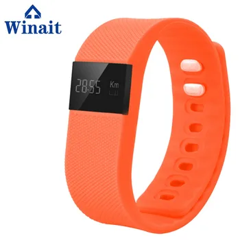 

Winait heart rate TW64 smart bracelet with Soft TPU strap 0.4 inch Screen width Waterproof