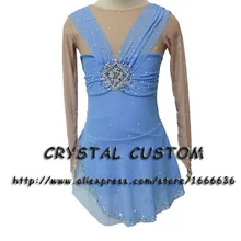 Лидер продаж, платья для катания на коньках для девочек из спандекса, изящные новые брендовые соревнования в фигурном катании, платье на заказ DR2664