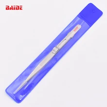 165 мм регулируемый пинцет антистатические Нержавеющая сталь пинцет прямой острым кончиком слайд замок держать плотно 30 шт