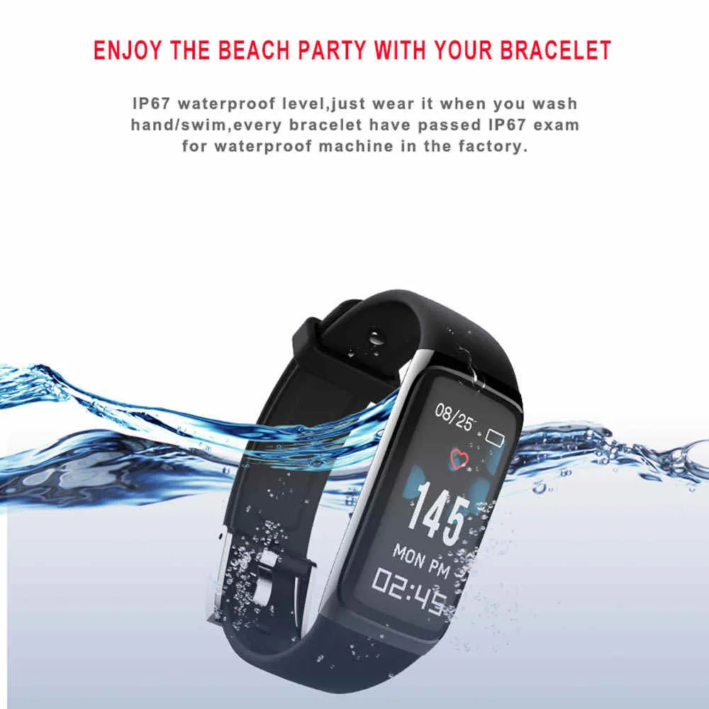 

BY22S Blood Oxygen Pressure Continuous Heart Rate Monitor Pedometer Smart Watch Apr25
