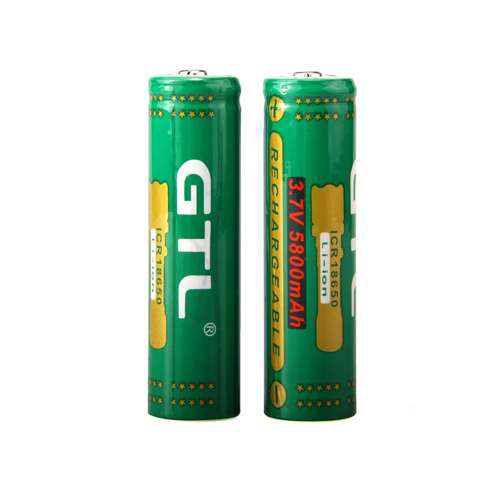 

2PCS 100% New Original NCR 18650 3.7V 5800 mah 18650 Lithium Rechargeable Battery Large Capacity GTL flashlight Li-ion battery