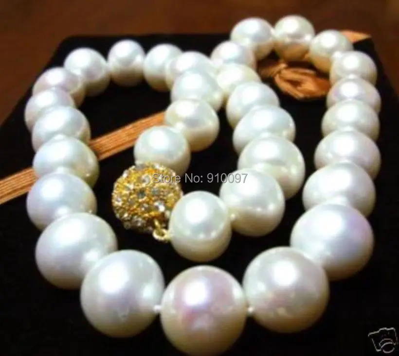 

LHX54013>>>>BIG!AAA+ SOUTH SEA WHITE BAROQUE PEARL NECKLACE 18 INCH