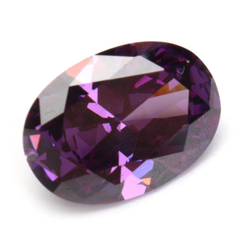 

KiWarm 10.06CT Purple Artificial Zircon Gems Oval Faceted Cut 14x10MM Loose Gemstones DIY Jewelry Pendant Decorative Crafts