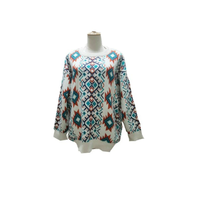 Loose Print Lurex Autumn Winter Sweater Women Long Sleeve Pullover Women Basic Sweaters Women 2018 Europe Style Knit Tops Femme