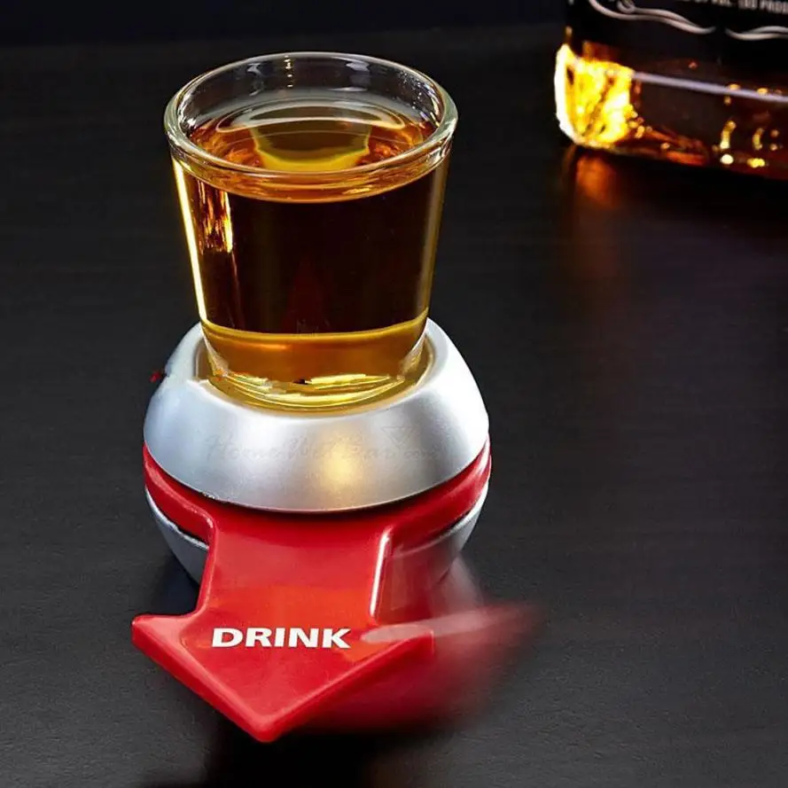 

Spin the Shot Drinking Game Turntable Roulette Glass Spinning Fun Party Bar Sets 17DEC27