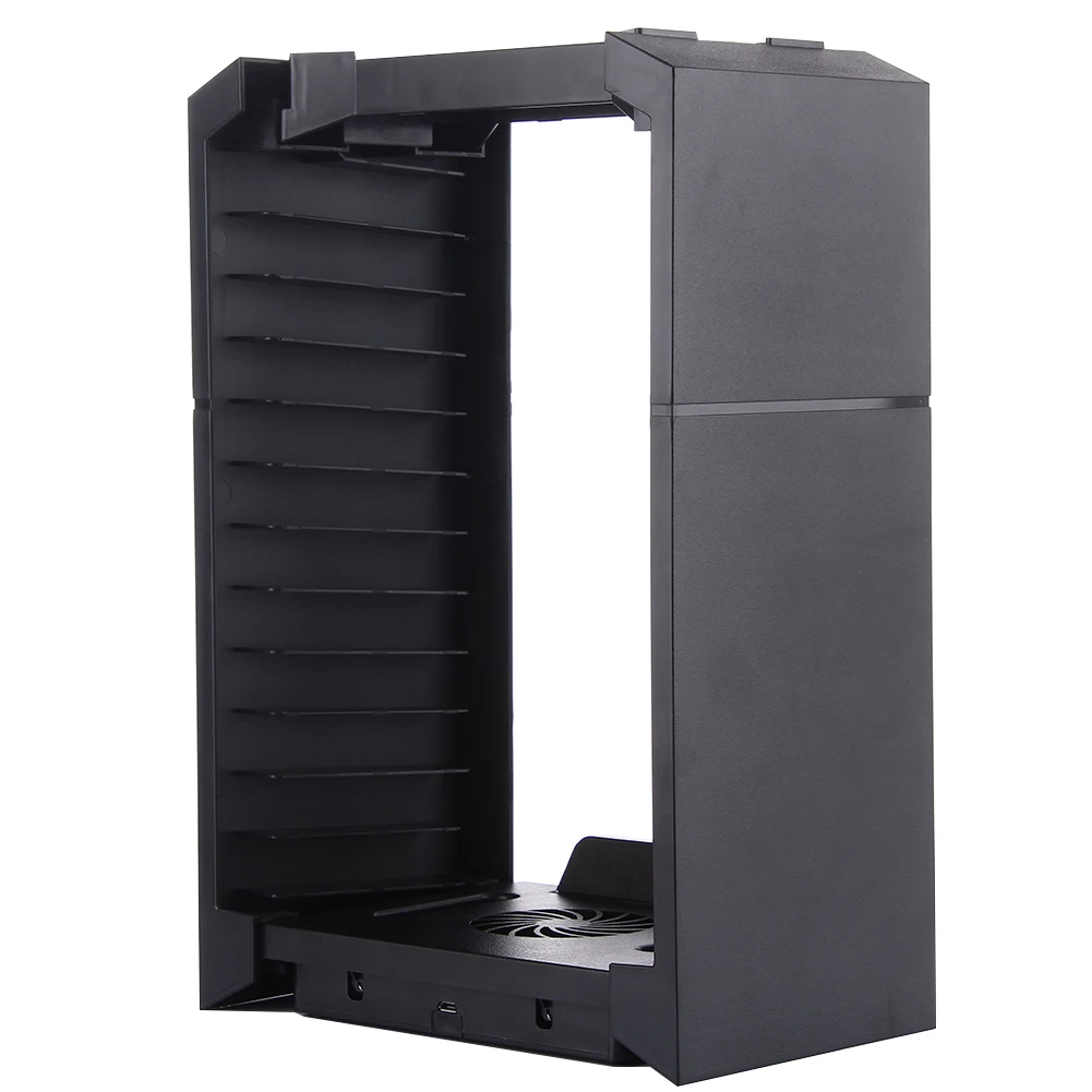 

DC 5V Multifunctional Disk Storage Tower Controller Charger Dock Station With Micro USB Cable For PS4 Game Controller Black