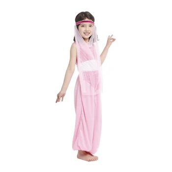 

Little Adventures Aladdin Arabian Princess Dress kids Costume girls belly dance Fancy Pink dress outfit for Halloween and Purim