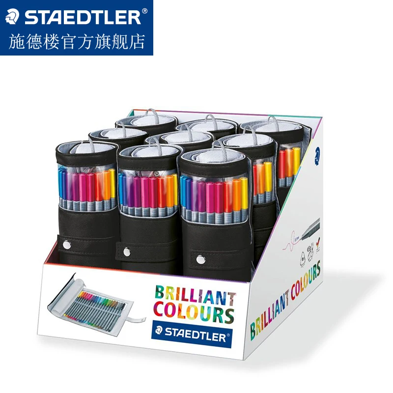 STAEDTLER 334 PC20 Triplus Fineliner ручки 03 мм игольчатая Ручка гелевая ручка черный/красный рулонный набор пакет в ассортименте 20 цветов