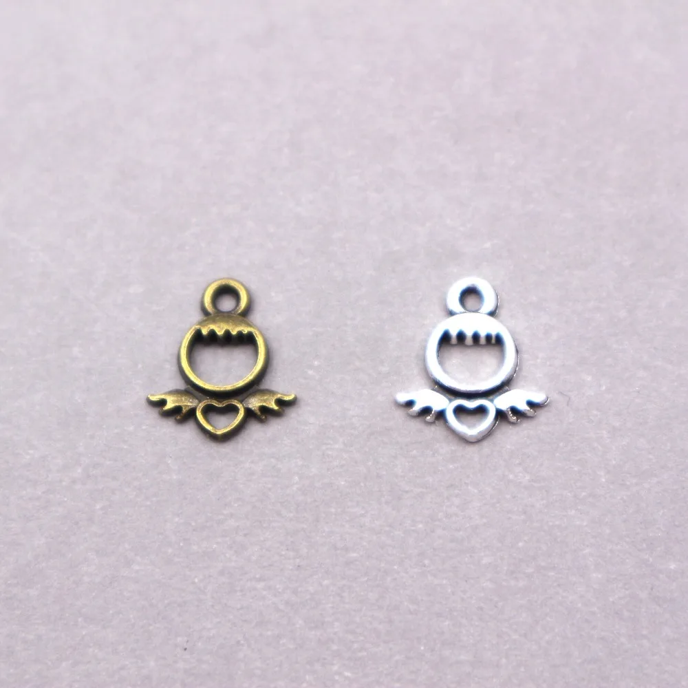 

60PCS Hot sell alloy charms angel charms angel Pendant for DIY Jewelry Making 14*12*2mm