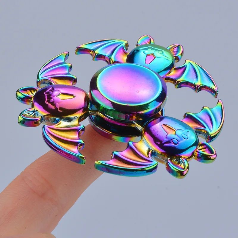 1pc lot Spiner Tri Spinner-Hand Metal Gold EDC Top Fidget Toy Sensory Hand Spinner Rainbow for Autism ADHD Kids Toys |