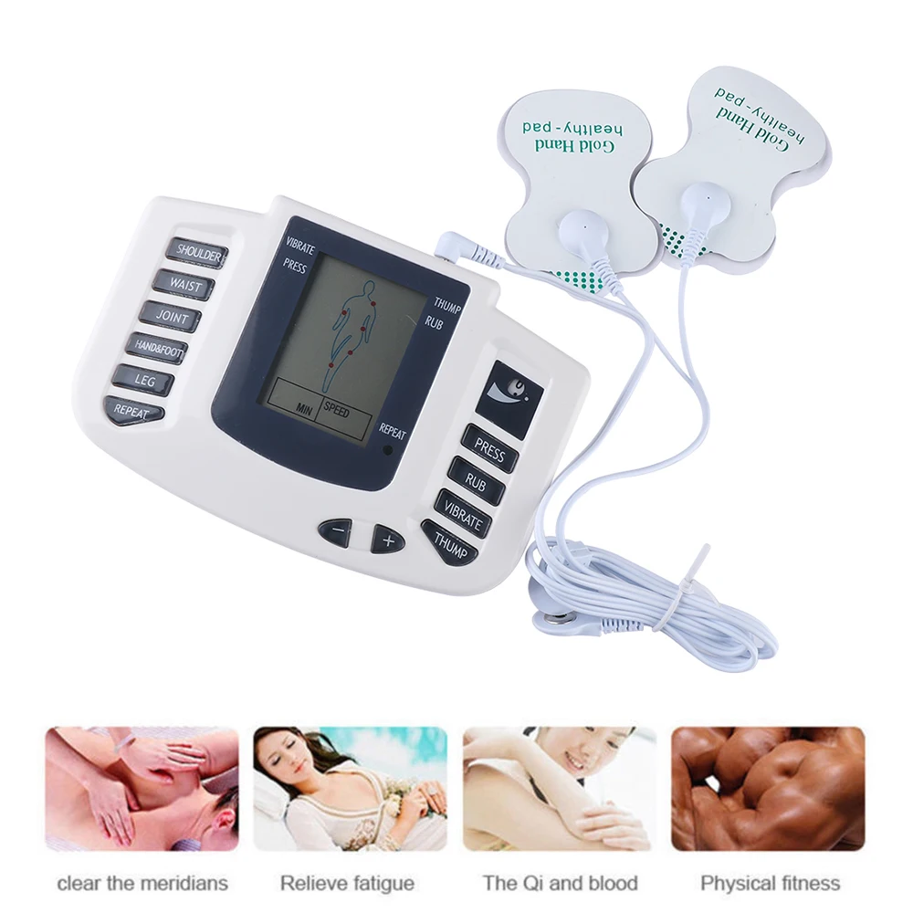 1SET Electrical Muscle Stimulator Full Body Massage Relaxation Therapy Massager Pulse tens Acupuncture Slimming Machine 16 Pads