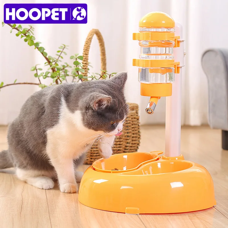 

HOOPET Advanced Pet Dogs Drinking Rotatable and Lift Cats Food Bowl Convenience Clean White Red