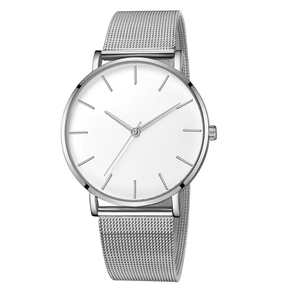 Silver White Популярные мужские часы в стиле милитари, минималистичные часы из розового золота, спортивные аналоговые кварцевые часы, брендовые Relogios Reloj Hombre Montre Homme - Цвет: Silver White