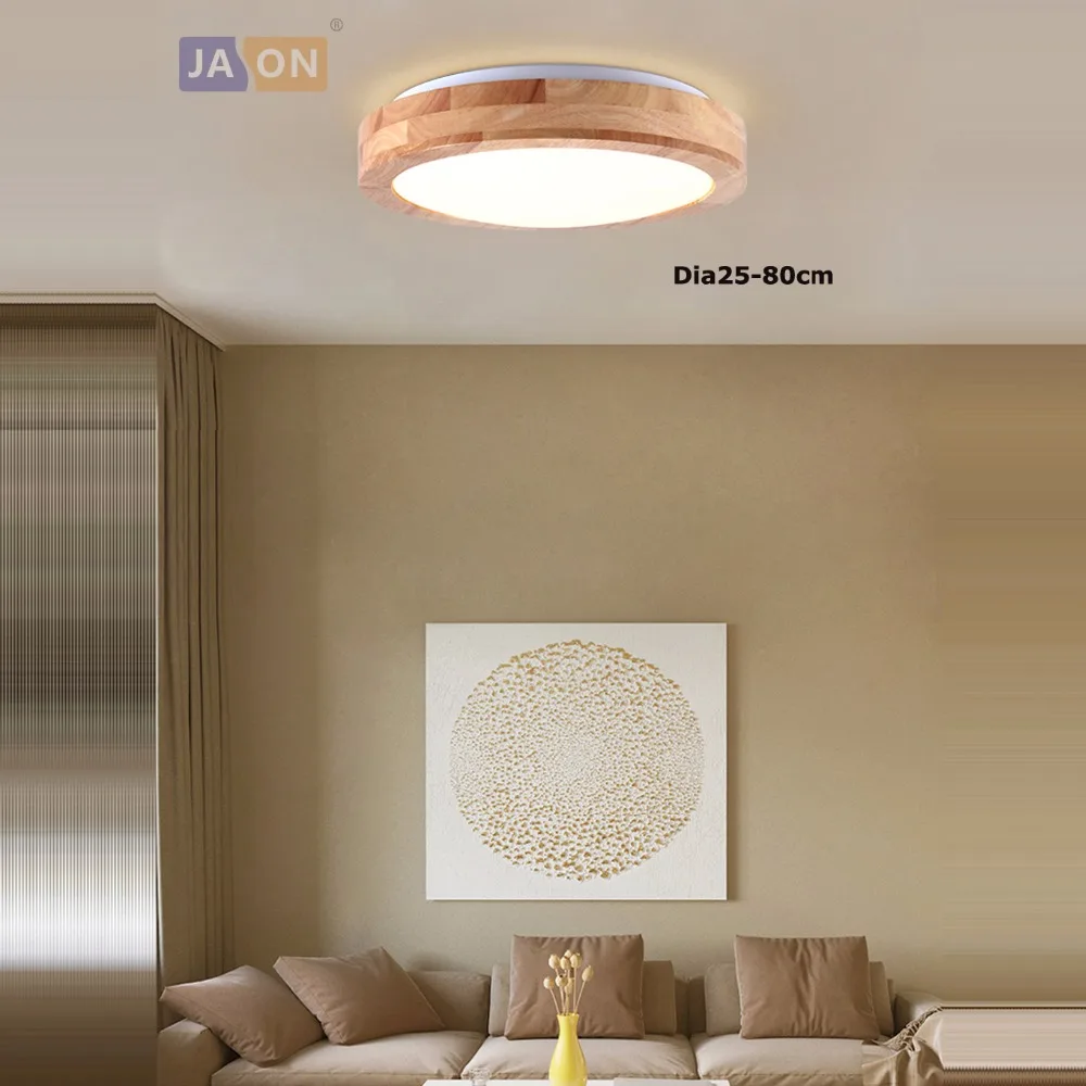 

LED Nordic Wood Acryl Iron Round Dia25-80cm LED Lamp.LED Light.Ceiling Lights.LED Ceiling Light.Ceiling Lamp For Foyer Bedroom