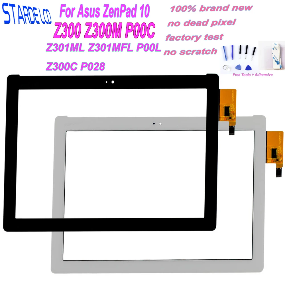 Goedkoop 10.1 Voor Asus ZenPad 10 Z300 Z300M P00C Z301ML Z301MFL P00L Z300C P028 P01T Touch Screen Digitizer Panel Sensor Tablet deel