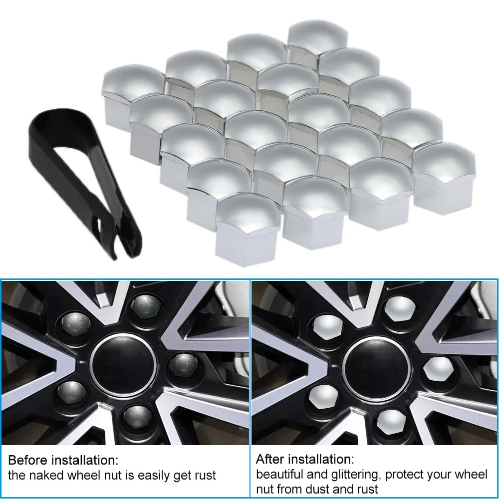 KKmoon набор из 20 шт Универсальные 17 мм Пластиковые Автомобильные колеса шляпки для гаек болт крышки