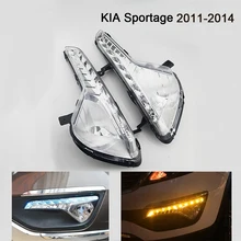 ECAHAYAKU car styling For KIA Sportage 2011~2014 LED DRL Daytime Running Lights Daylight Waterproof driving lamp Fog Head Lamps ECAHAYAKU car styling For KIA Sportage 2011~2014 LED DRL Daytime Running Lights Daylight Waterproof driving lamp Fog Head Lamps