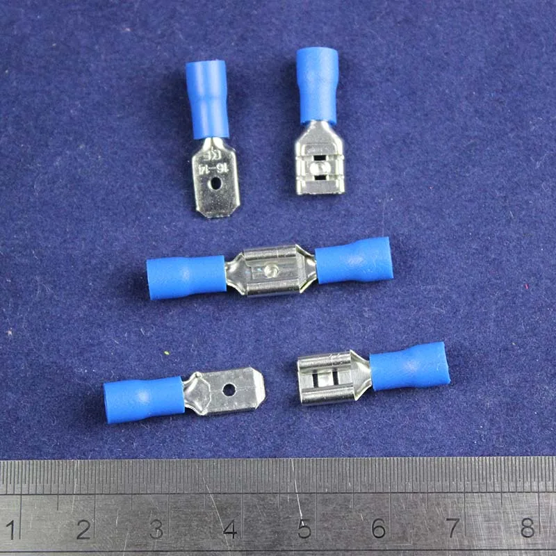 Buy 30pair Vinyl Female/ Male Crimp Wire Terminal Blue