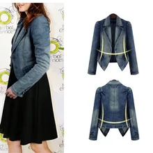 Plus Size 5XL European Style Full Sleeve Casual Women Slim Denim Jacket Chaquetas Mujer Female Coat 8018