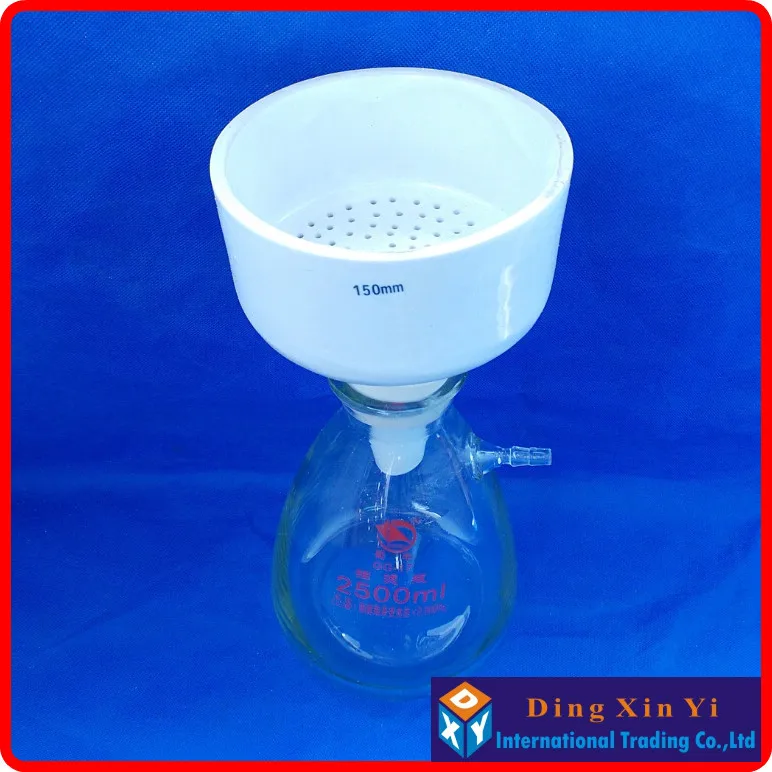 Всасывающая фляга 2500 мл + Воронка buchner 150 мм набор воронок для фильтрации с тяжелой