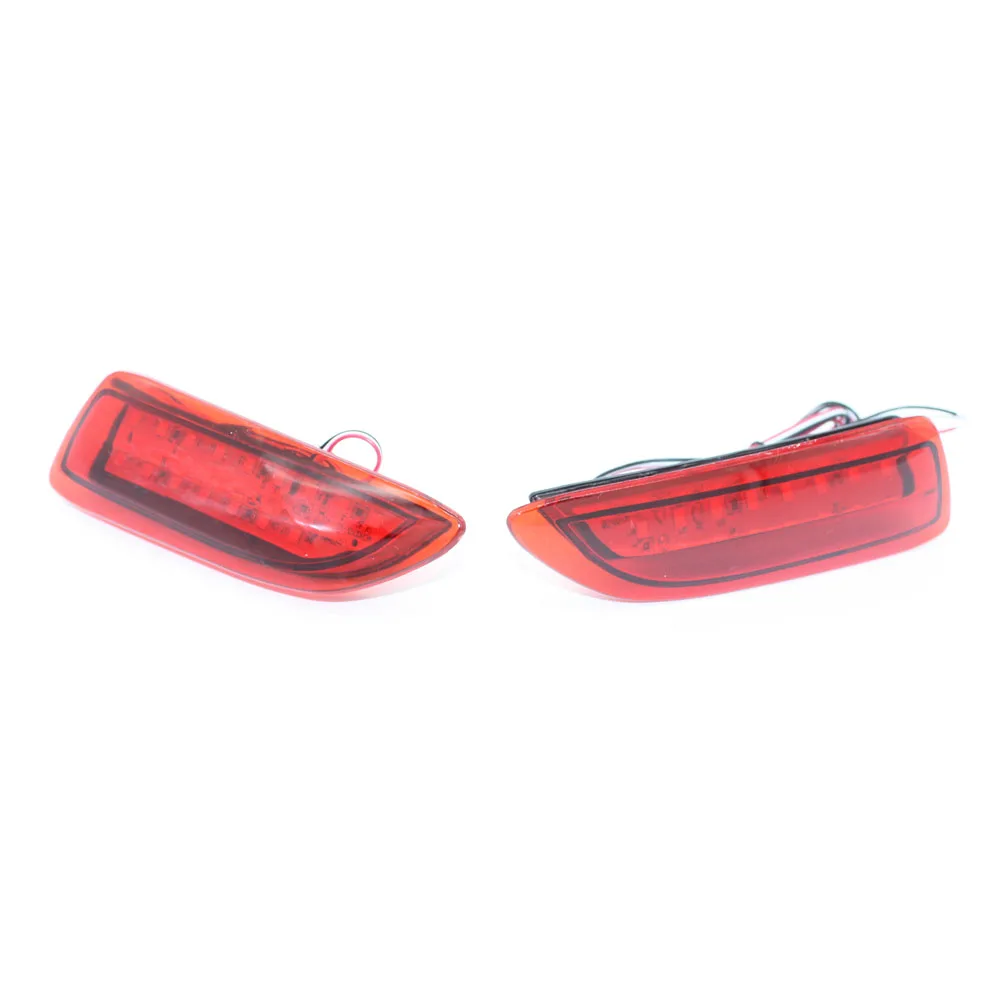 2Pcs LED Fog BrakeTail Light Round Lantern Reflectors Lamp Rear Bumper Reflector Light For 11 13