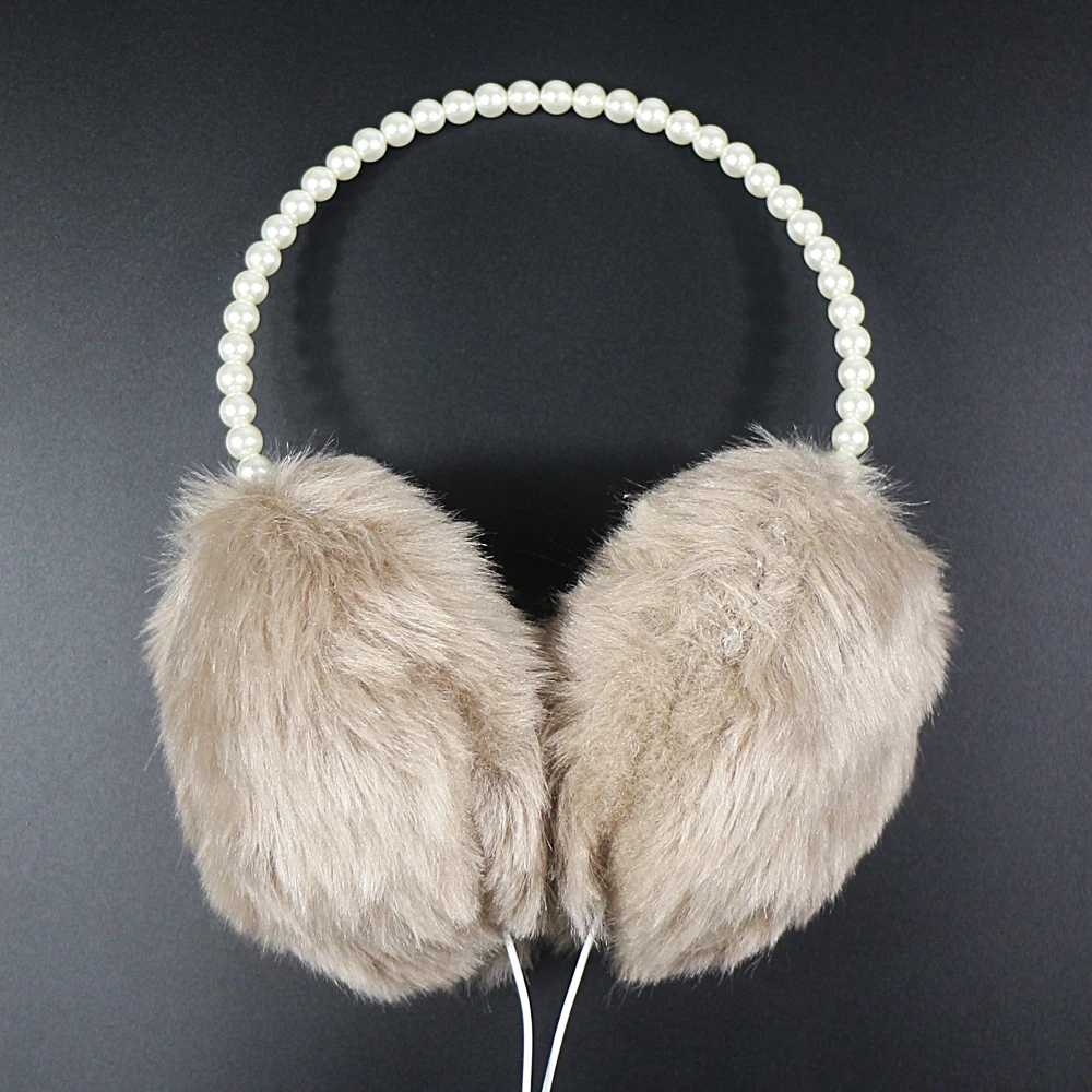 earmuff headphone brown