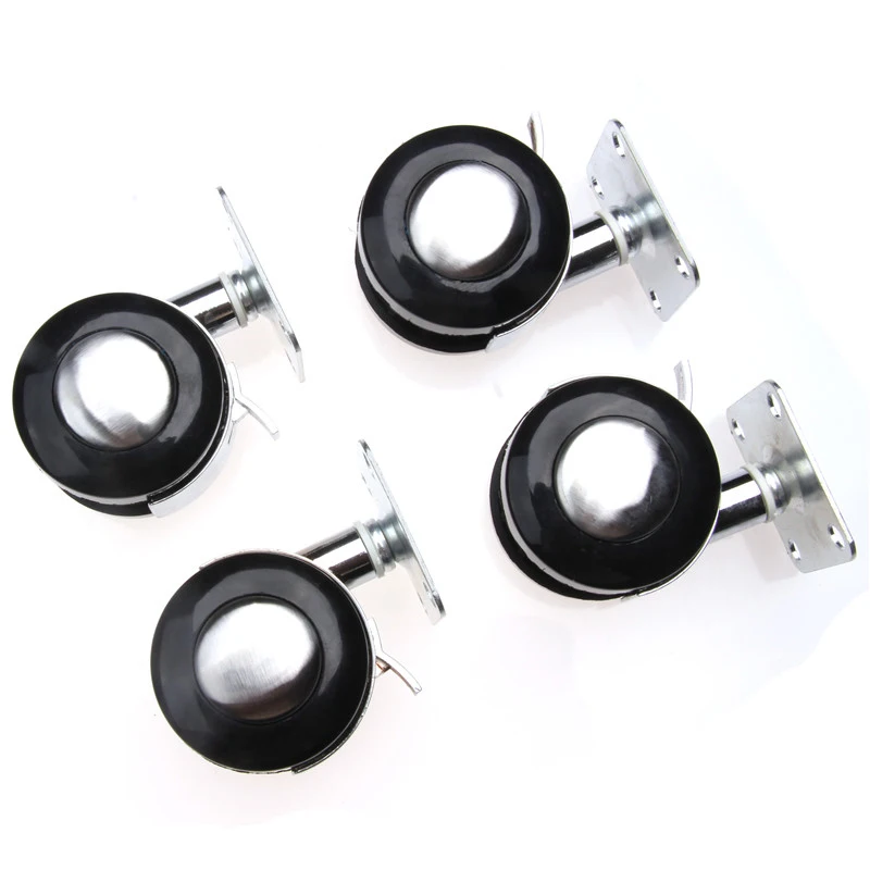 

ZENHOSIT 4pcs/set 30kg Furniture Alloy Flat With Brake Casters Universal Mute Casters Replacement Home Office Chair Swivel Wheel