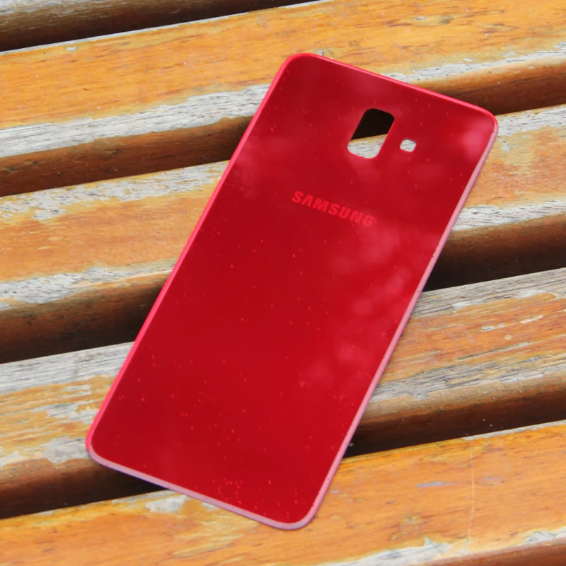 Оригинальные чехлы для задней крышки Samsung GALAXY J6 + Задняя стеклянная крышка Корпус
