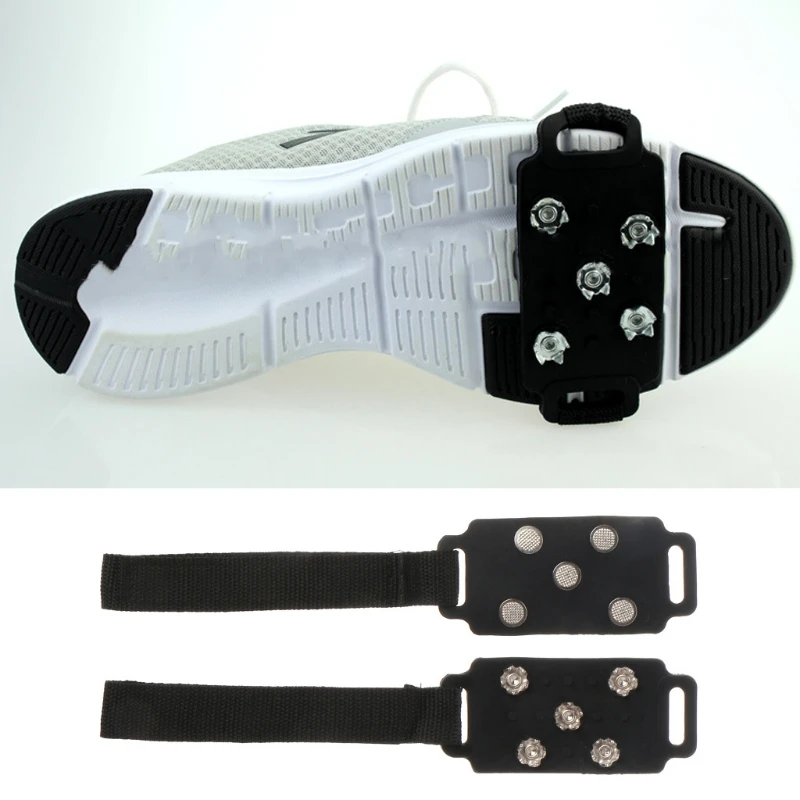 

1 pair Silica Gel Shoes Ice Gripper New Ice Snow Non-Slip Shoes Boots Black Color Fashion Shoes Care Accessories