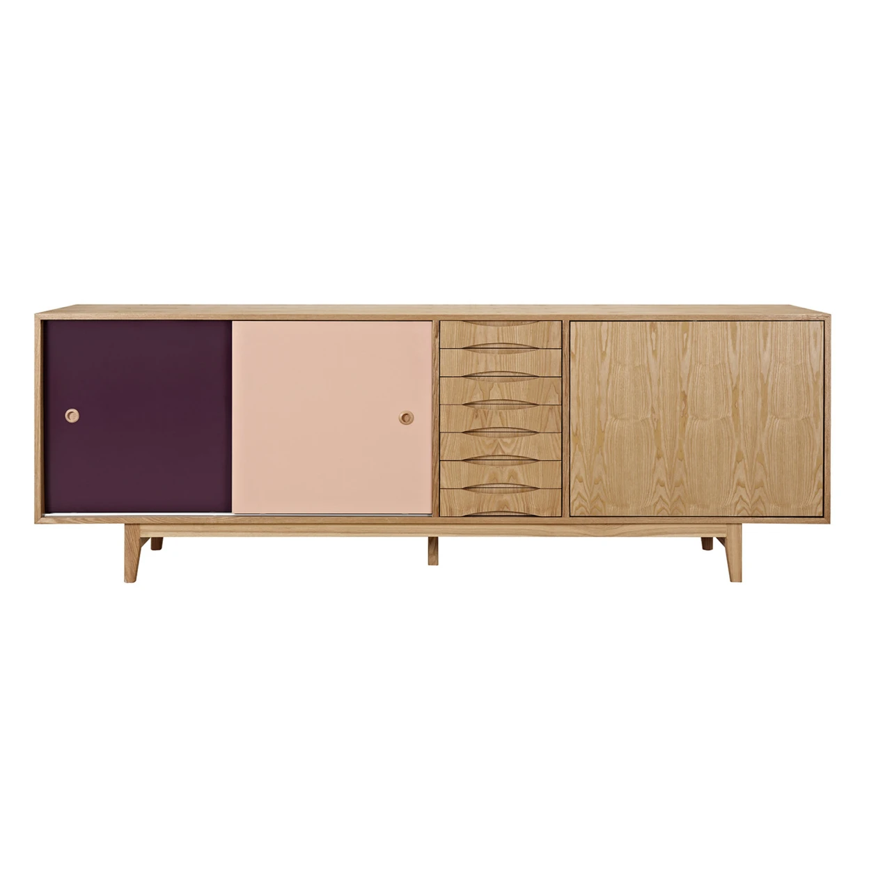 Plum and Peach Alma Sideboard- Natural