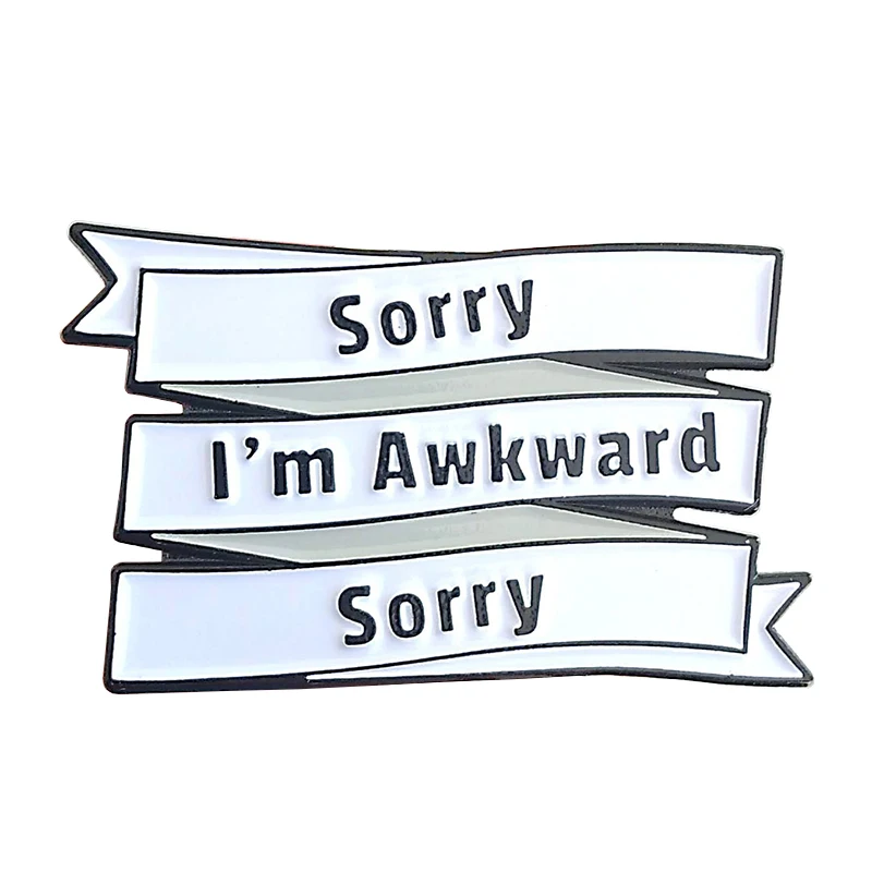 

Introvert Enamel Pin Sorry I'm Awkward Sorry pin