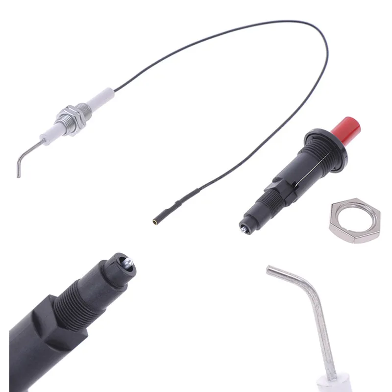 

1pc 1 Out 1 Piezo Spark Ignition Set With Cable 30cm Long Push Button Kitchen Lighters Home Appliance Accessories